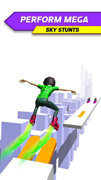 Sky Skate Long Hair Race 3D - Image screenshot of android app