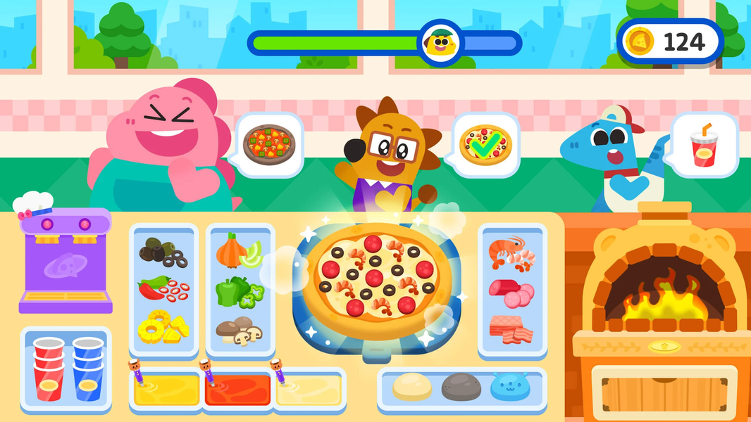 Cocobi Pizza Maker-cook, kids - Gameplay image of android game