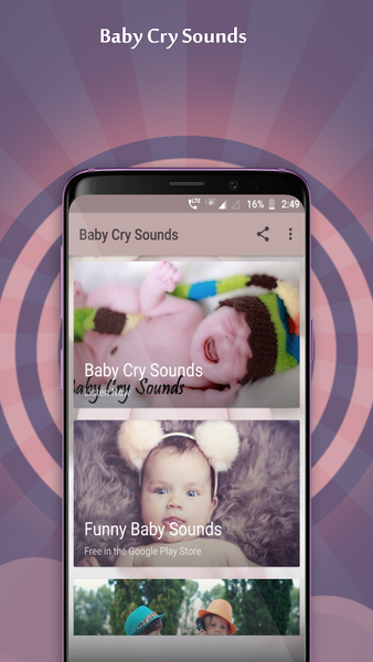 Baby Cry Sounds - عکس برنامه موبایلی اندروید