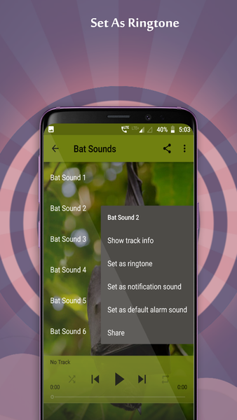 Bat Sounds - Image screenshot of android app