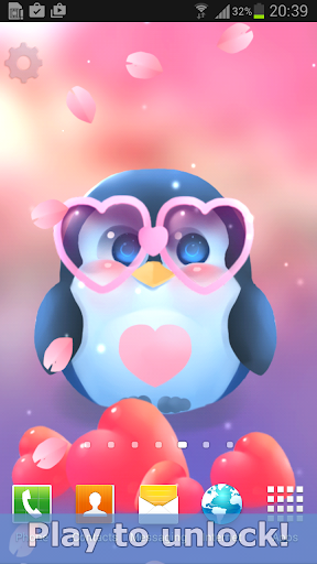 Chubby Pengu Live Wallpaper - Image screenshot of android app