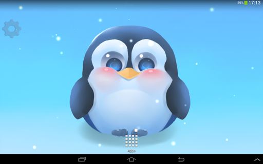 Chubby Pengu Live Wallpaper - Image screenshot of android app