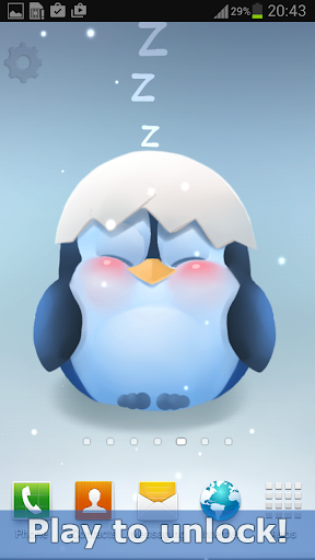 Chubby Pengu Live Wallpaper - Image screenshot of android app