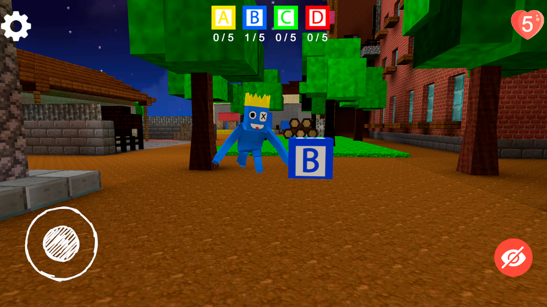 Craft Colored Friends Blue Box - Gameplay image of android game