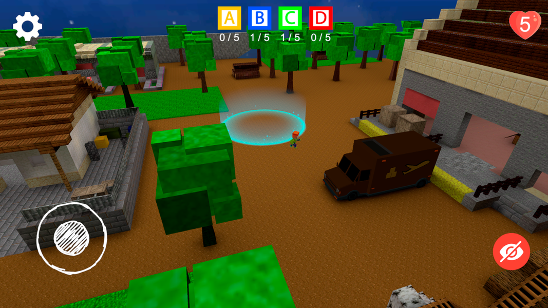 Craft Colored Friends Blue Box - Gameplay image of android game
