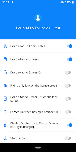 Double Tap Screen On and Off - عکس برنامه موبایلی اندروید