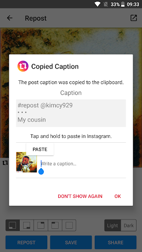 Repost for Instagram - Regram - Image screenshot of android app