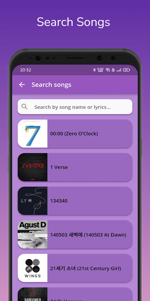Bangtan Lyricz - Image screenshot of android app