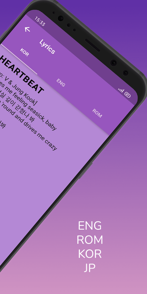 Bangtan Lyricz - Image screenshot of android app