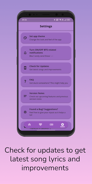 Bangtan Lyricz - Image screenshot of android app