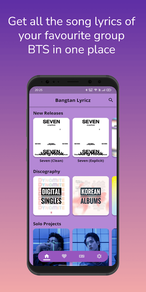 Bangtan Lyricz - Image screenshot of android app