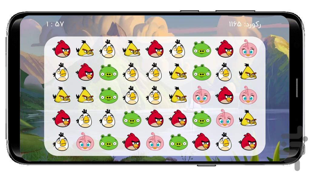 بازی پرنده های خشمگین (3 تایی ها) - Gameplay image of android game
