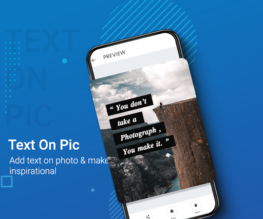 TextOnPic : Text on Photo - عکس برنامه موبایلی اندروید