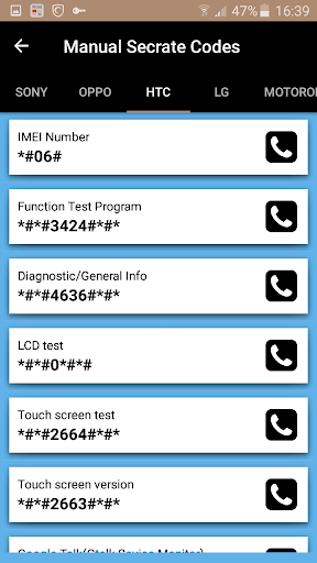 Mobile Secret Codes - Image screenshot of android app