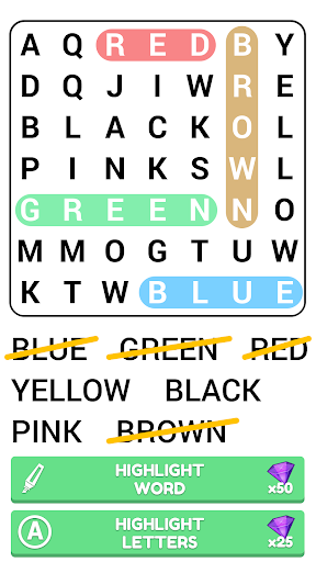 Word Search Puzzle Game - Gameplay image of android game