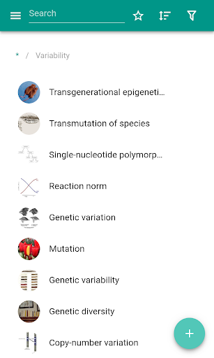 Evolutionary biology - Image screenshot of android app