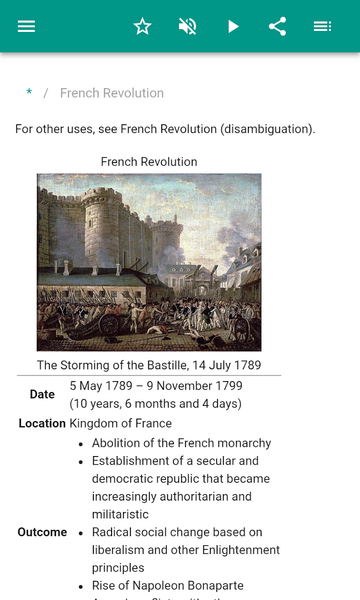 The French revolution - Image screenshot of android app