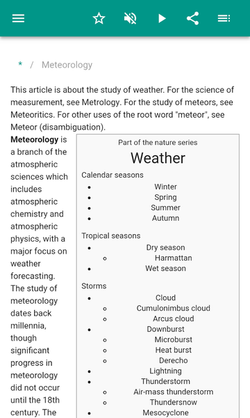 Meteorology - Image screenshot of android app