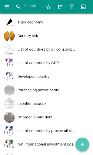 The world economy - Image screenshot of android app