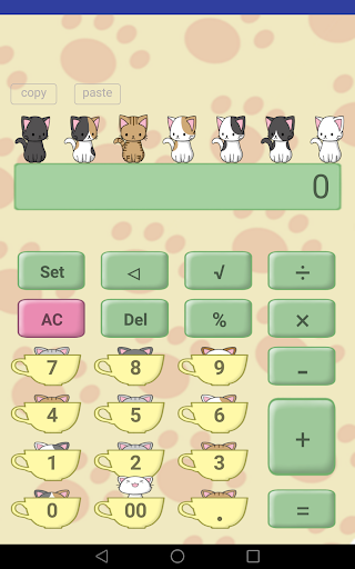 Calculator of cute cat - عکس برنامه موبایلی اندروید