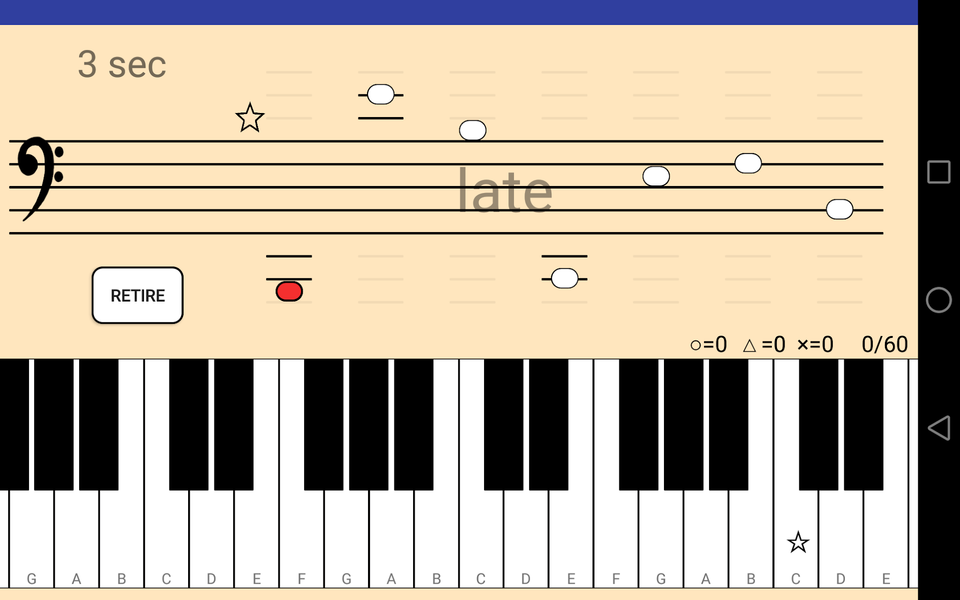 Music notes training for piano - عکس برنامه موبایلی اندروید