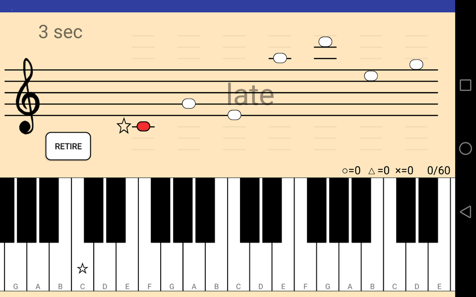 Music notes training for piano - عکس برنامه موبایلی اندروید