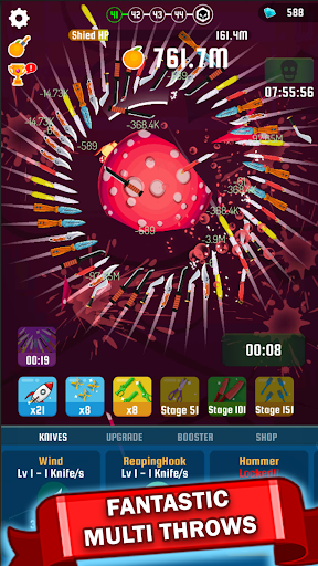 Idle Knife: Slash The Fruits - Gameplay image of android game