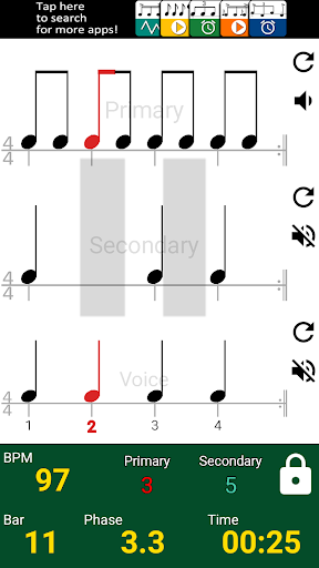 Easy Drum Metronome - عکس برنامه موبایلی اندروید