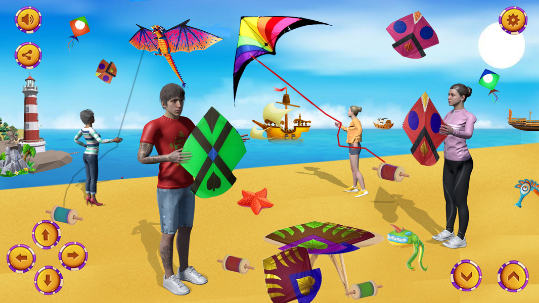 Kite Game 3D Kite Flying Games - Gameplay image of android game