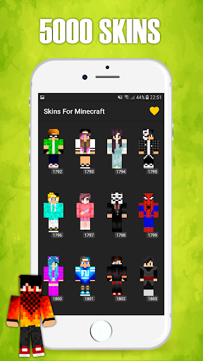 Skins for Minecraft PE - Image screenshot of android app