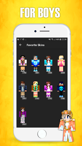 Skins for Minecraft PE - Image screenshot of android app