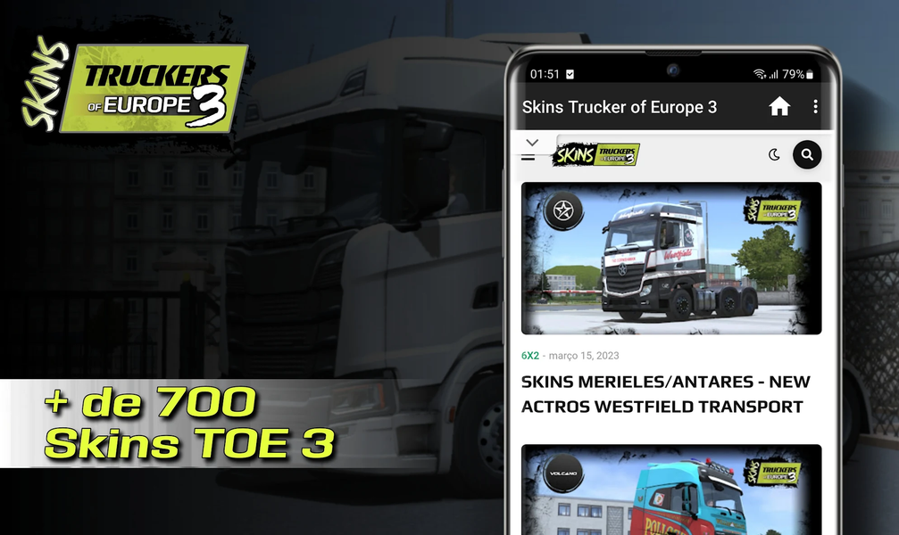 Skins Truckers Of Europe 3 - عکس برنامه موبایلی اندروید