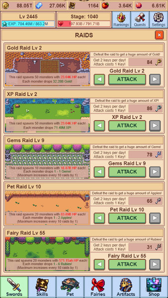 Idle Sword Master - Gameplay image of android game