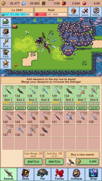 Idle Sword Master - Gameplay image of android game