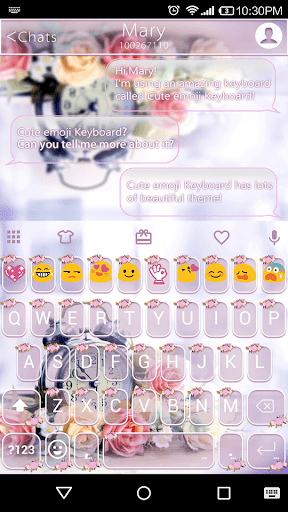 Alarm Rose Emoji Keyboard Skin - عکس برنامه موبایلی اندروید