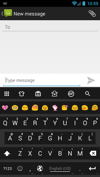 Emoji Keyboard Bar Flat Dark - عکس برنامه موبایلی اندروید