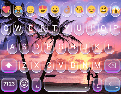 Color Beach Emoji Keyboard - عکس برنامه موبایلی اندروید