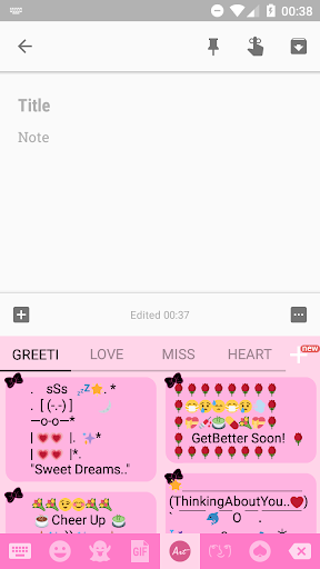 Emoji Keyboard Bow Pink Black - عکس برنامه موبایلی اندروید