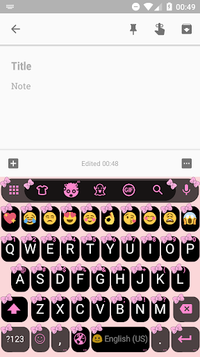 Emoji Keyboard Bow Pink Pastel - عکس برنامه موبایلی اندروید