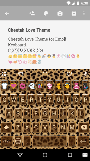 Cheetah Emoji Keyboard Theme - عکس برنامه موبایلی اندروید