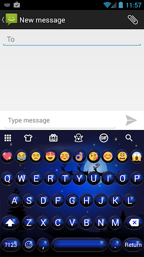 Emoji Keyboard Christmas Night - عکس برنامه موبایلی اندروید