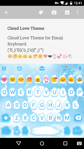 Cloud Love Emoji Keyboard Skin - عکس برنامه موبایلی اندروید