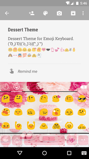 Dessert Emoji Keyboard Theme - عکس برنامه موبایلی اندروید