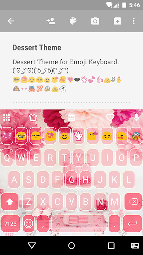 Dessert Emoji Keyboard Theme - عکس برنامه موبایلی اندروید