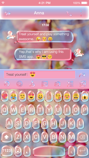 Dewdrop Emoji Keyboard Theme - Image screenshot of android app