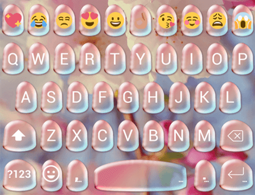 Dewdrop Emoji Keyboard Theme - Image screenshot of android app