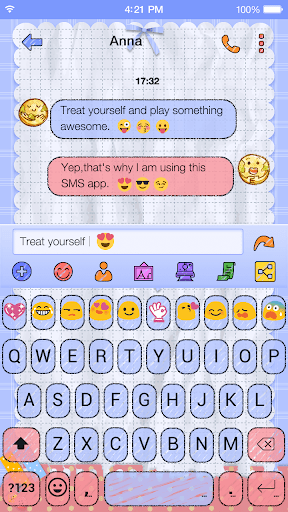 Doodle Emoji Keyboard Theme - Image screenshot of android app