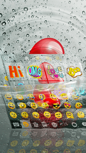 Droplet Heart Keyboard Theme - عکس برنامه موبایلی اندروید