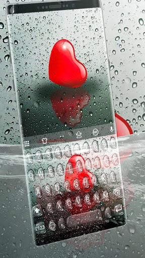 Droplet Heart Keyboard Theme - عکس برنامه موبایلی اندروید
