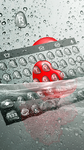 Droplet Heart Keyboard Theme - Image screenshot of android app